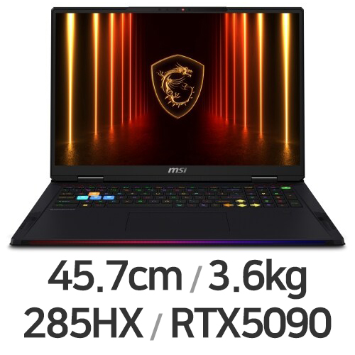 MSI 레이더 18 HX AI A2XWJG-U9 UHD+ Mini LED W11 128GB램 (SSD 4TB)_이미지