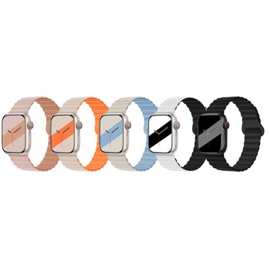 DGG 애플워치 실리콘 링크 마그네틱 스트랩 (38mm/40mm/41mm)_이미지