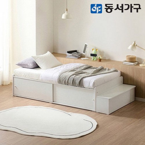  동서가구 뉴라보 B타입 수납 침대 SS+수납계단 [편백황토숯20T독립]