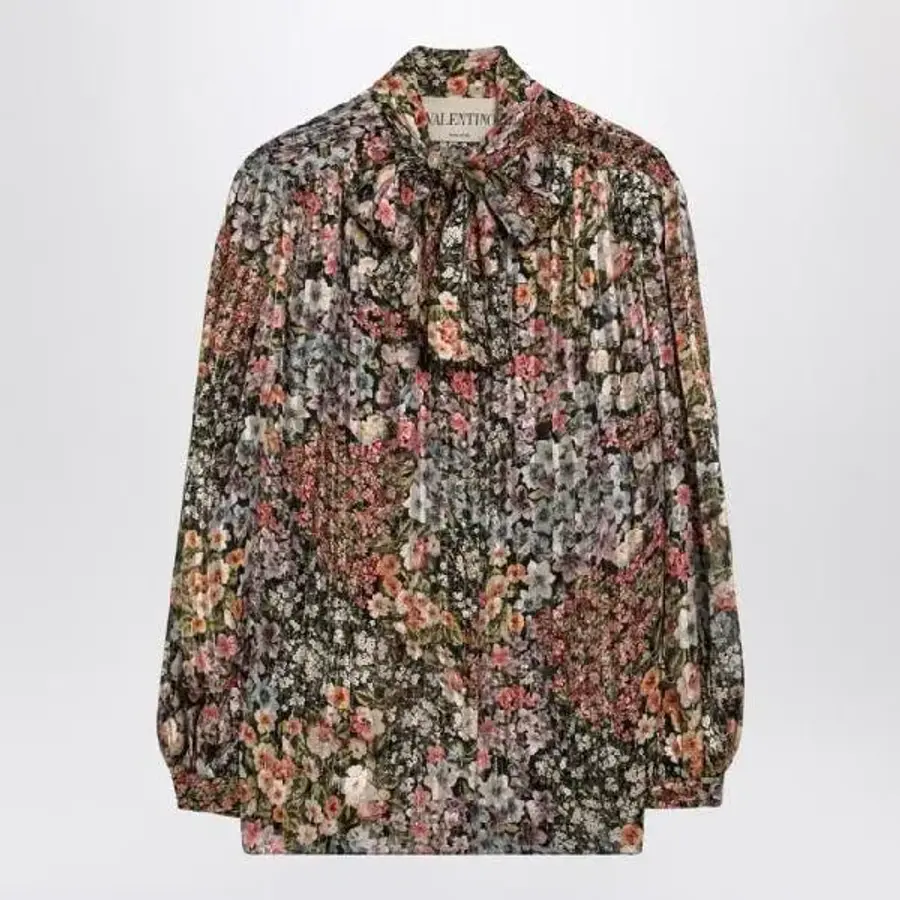 가라바니 Silk blouse with floral print 8B3AB7Z9A08/XM_VALE-M12_102-40 Mul