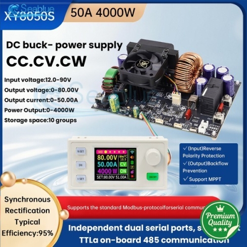 퀵실버 DC 12-90V XY8050S 수치 제어 스텝 다운 안정화 전원 공급 장치 정전압 전류 벅 컨버터 모듈