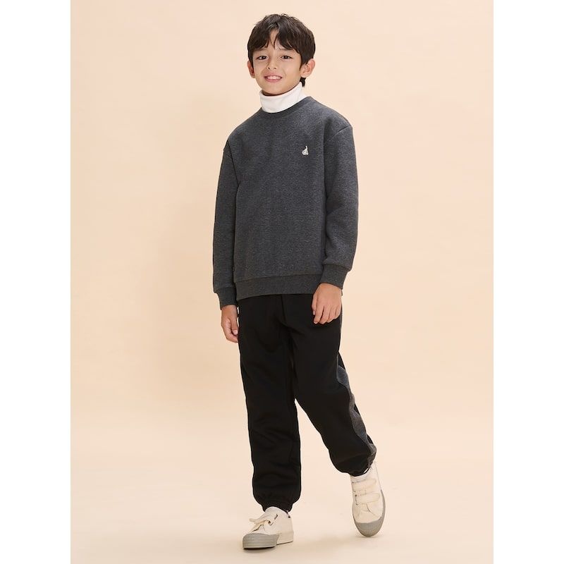 ltgt 키즈 KIDS 톤온톤 목폴라 기모 스웨트 3세트 애쉬 244004