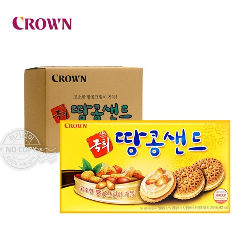 크라운 국희땅콩샌드 155g 24개입