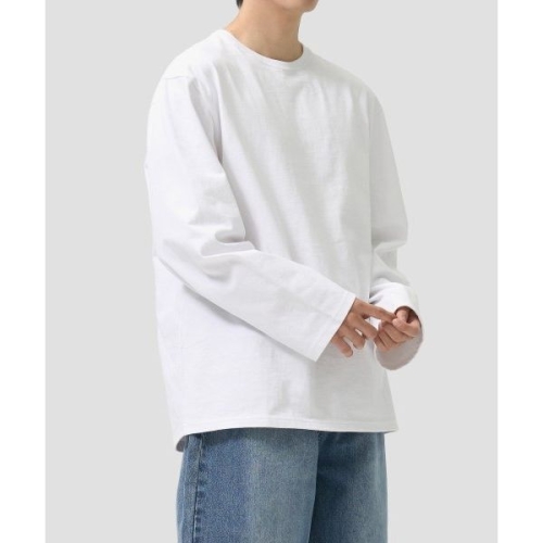 토피 ltgt TOFFEE 베이직 롱 슬리브 티셔츠 WHITE T4S-BLSTS209WT 60718