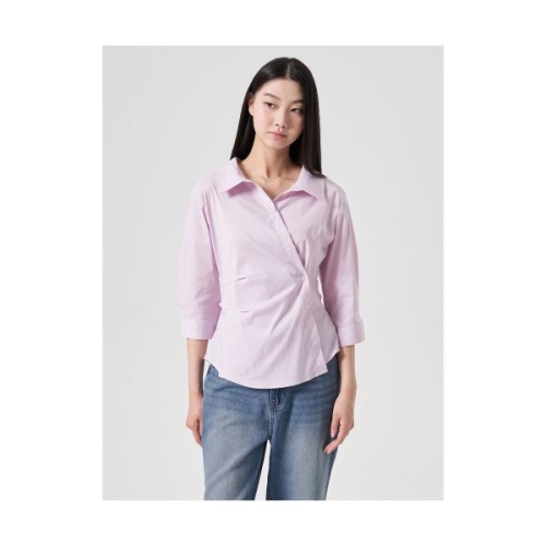 언밸런스 칼라 블라우스 퍼플 354764MQ1U 544159