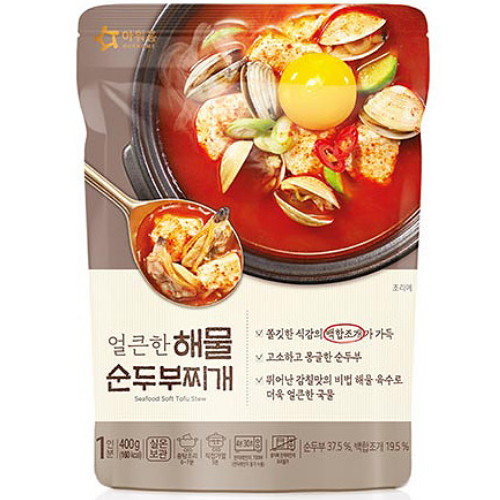 아워홈 얼큰한 해물 순두부찌개 400g (1개)_이미지