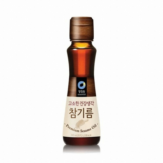 청정원 고소한 건강생각 참기름 160ml