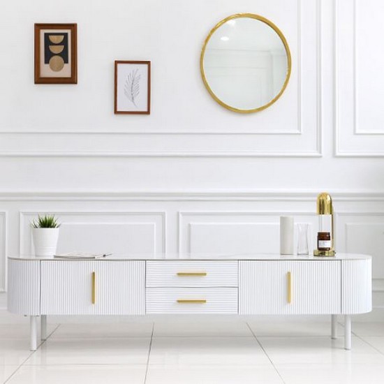 에나벨 포세린 세라믹 서랍 템바보드 거실장 2000