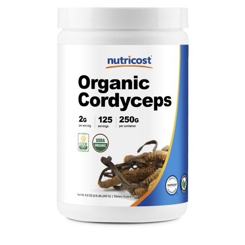[불명] 뉴트리코스트 USDA오가닉 동충하초 파우더 가루 분말 250g Nutricost Organic Cordyceps Powde..