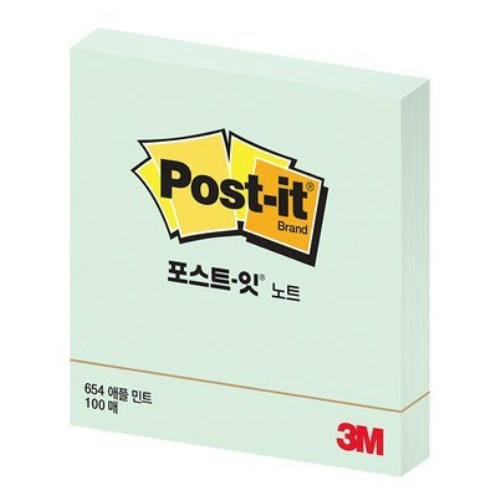 3M 노트 654 애플민트 (180개)_이미지