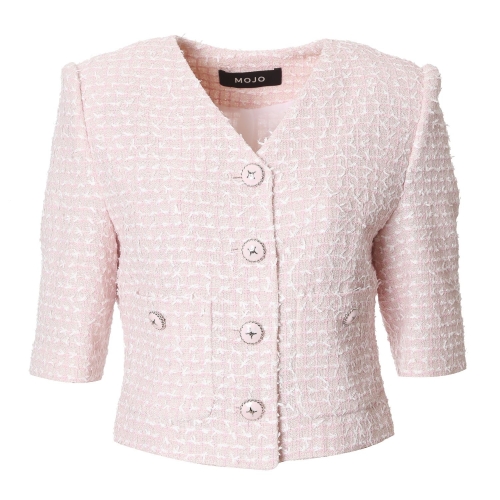 모조에스핀 V넥 노카라 팬시재킷J252XSF103_이미지