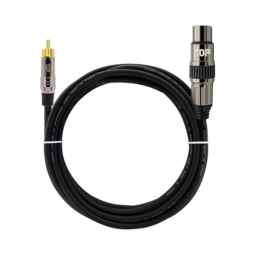 탑라인에이치디 HDTOP RCA to XLR MF 메탈블랙 케이블 (30m, HT-TP3186)