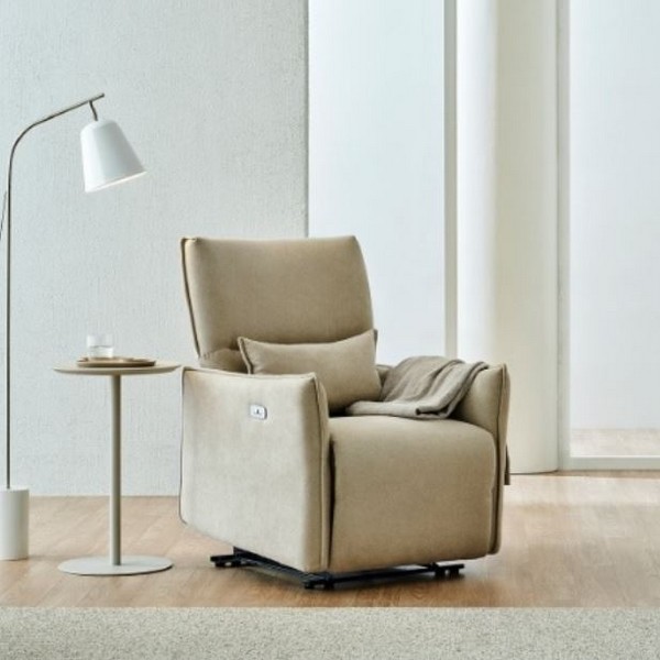 한샘 MVME 클레이 패브릭 리클라이너 1인용_이미지