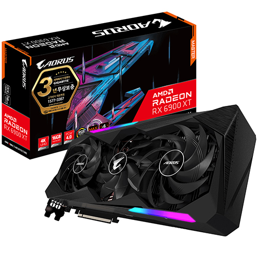 GIGABYTE AORUS 라데온 RX 6900 XT MASTER D6 16GB 제이씨현