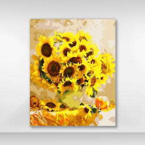 DIY 쉬운 명화그리기 유화세트 A-048 탁자위해바라기 중형 40x50