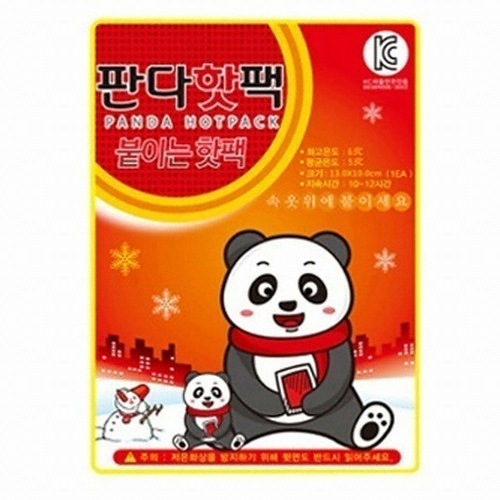 비에스코리아 에코요기 판다 붙이는 핫팩 50g