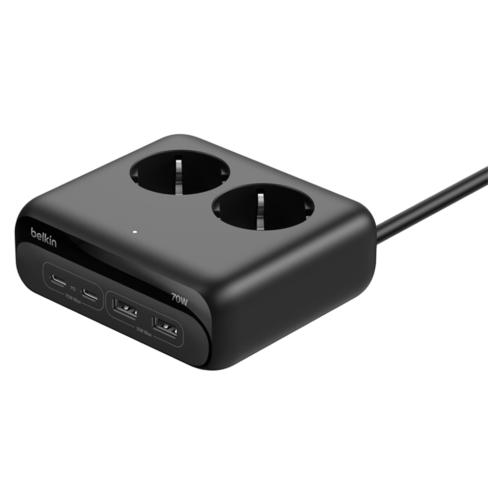 벨킨 PD PPS 70W GaN 데스크탑 충전 스테이션 SRZ001 (2AC+4USB)_이미지