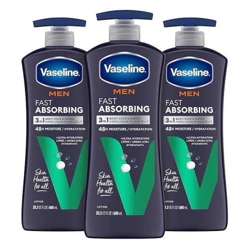 유니레버 바세린 맨 리페어링 모이스처 로션 600ml (3개)