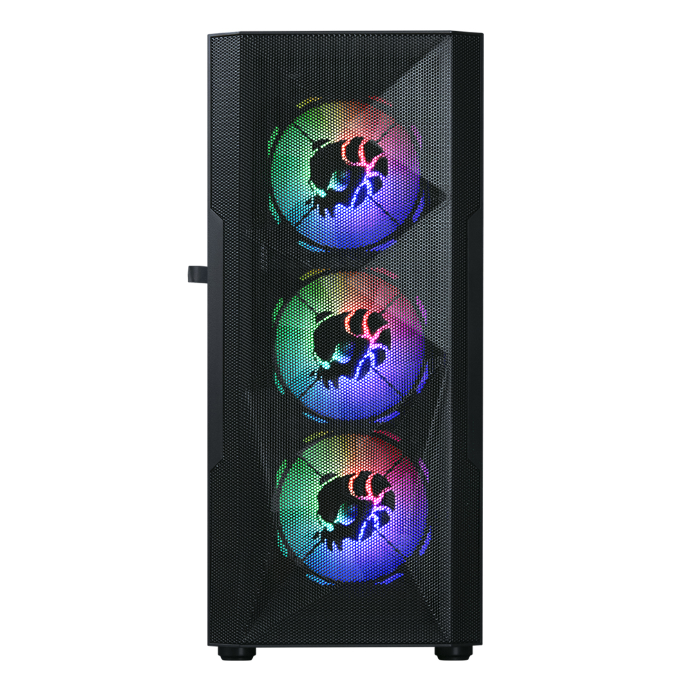 NEWZEN SKULL X30 RGB 6FAN 강화유리 (블랙)_이미지