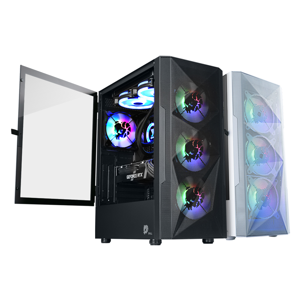 NEWZEN SKULL X30 RGB 6FAN 강화유리 (블랙)