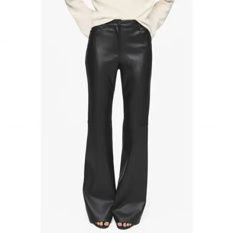 망고 콘니 플레어 가짜 가죽 바지 7573178