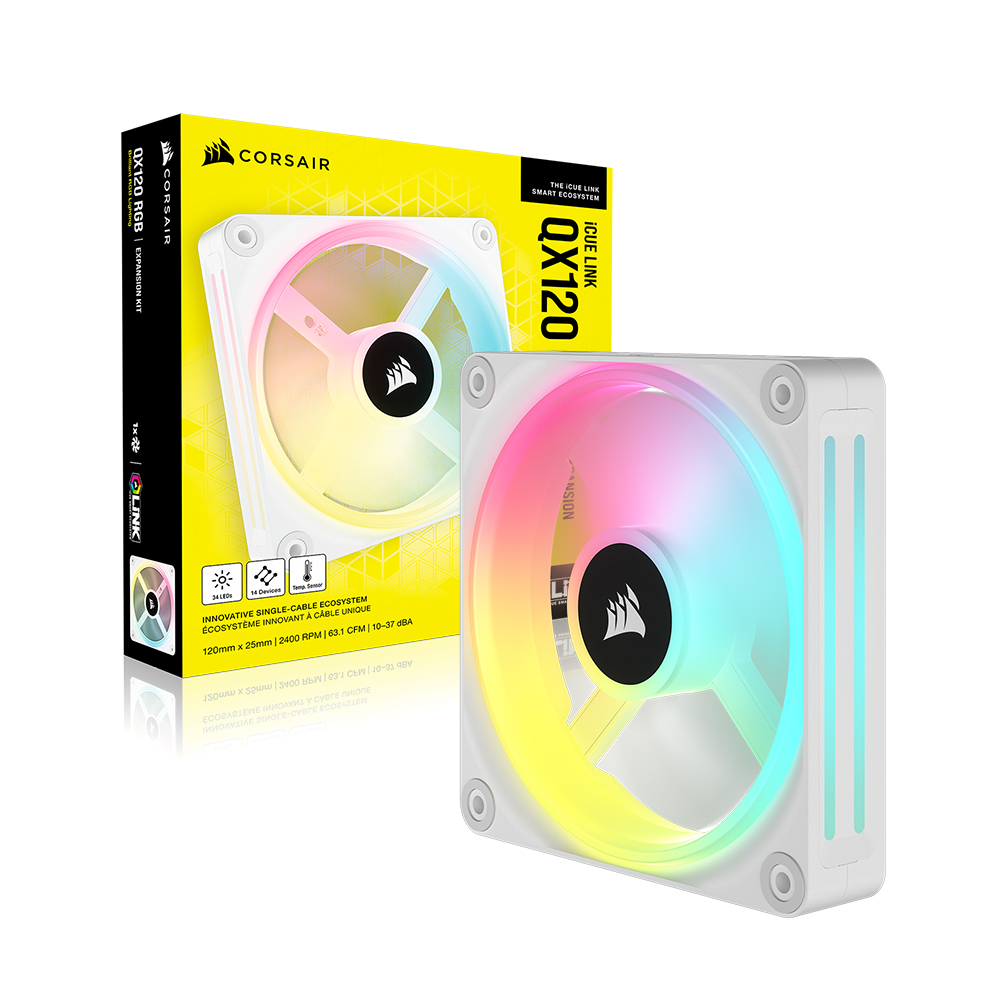 CORSAIR iCUE LINK QX120 RGB Expansion KIT (화이트)_이미지