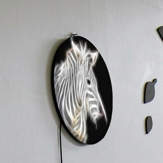 꾸밈 LED 빛나는얼룩말 액자 무드등 35cm_이미지