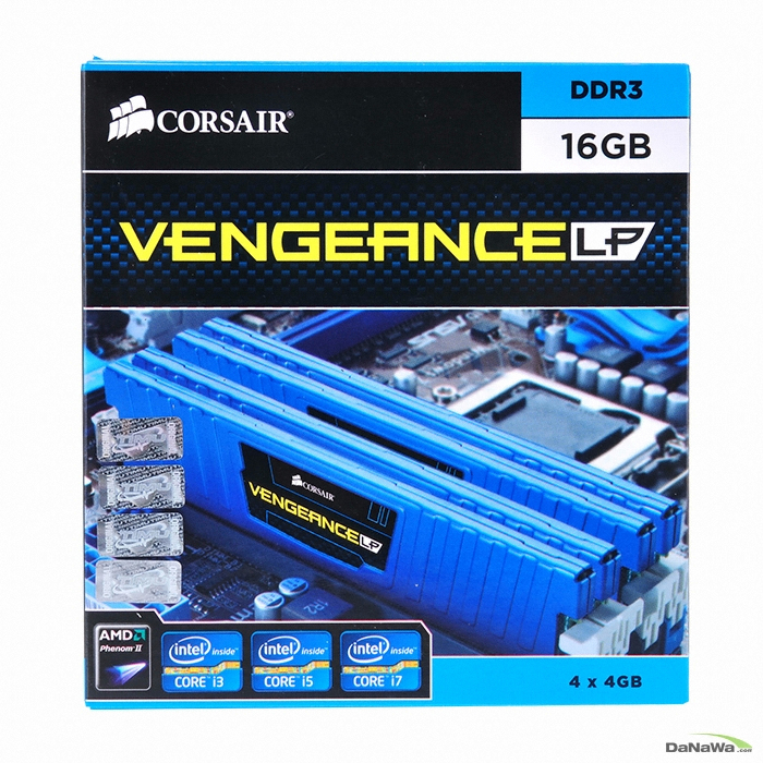 CORSAIR DDR3-2133 CL11 VENGEANCE LP 블루 패키지 (16GB(4Gx4))_이미지