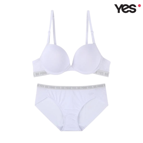  YES 베이직 화이트 브라 헴팬티 세트_YDWBZ471YDWPZ471