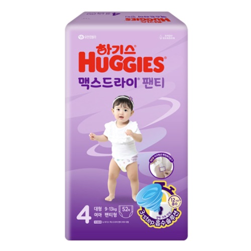  하기스 2024 맥스드라이 팬티형 4단계-여아용 [208매]