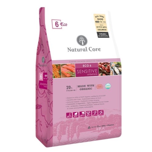 네츄럴코어 에코6 센시티브솔루션 연어 작은알갱이 10kg (1개)