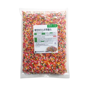 레인보우 스프링클스 1kg 디저트 사탕 케익