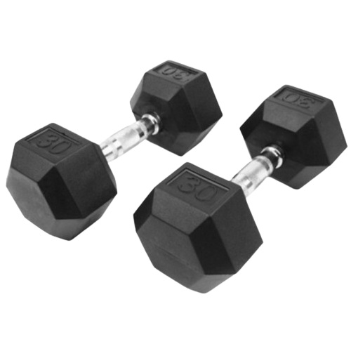 플러그피트니스 육각 고무덤벨 세트 (40kg, 2개)_이미지