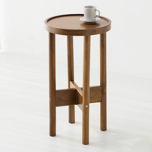 마켓비 CILAND 티크나무 원형 사이드테이블_이미지