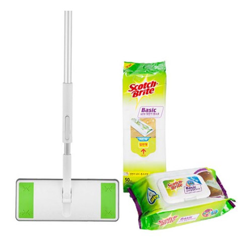 3M 스카치브라이트 올터치 막대걸레 표준형 (+정전기50매, 물걸레30매)_이미지