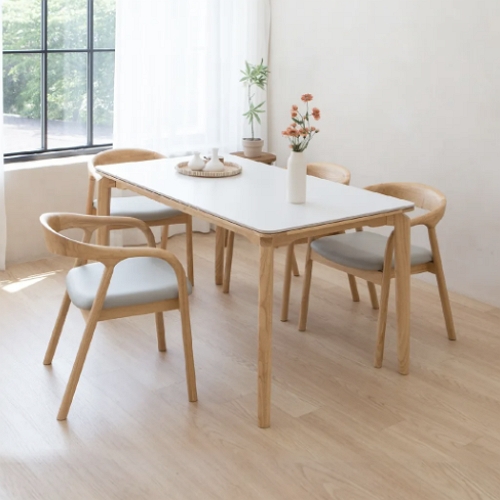 헤닝 브리즈 세라믹 원목 식탁 1400