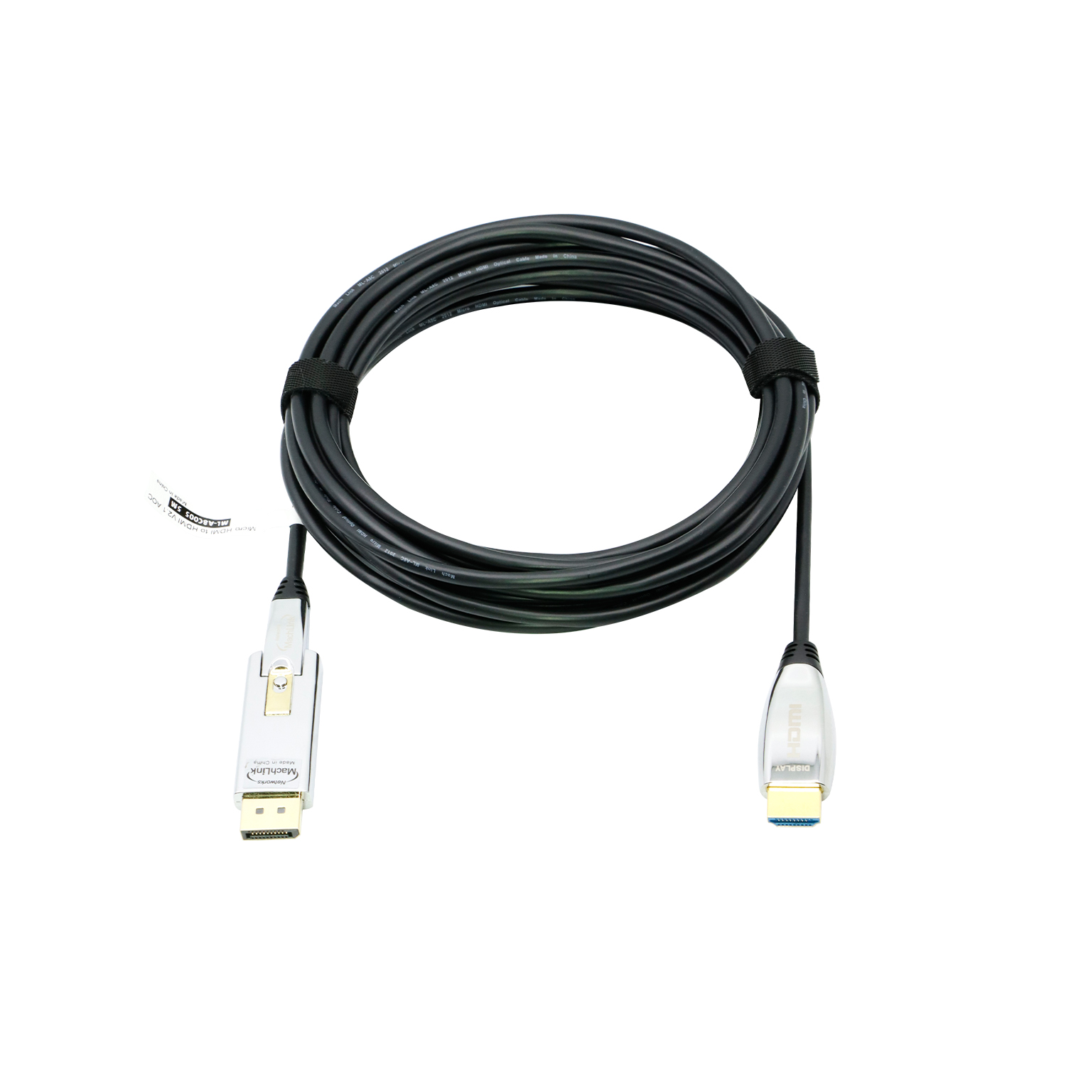 마하링크 하이브리드 광 Ultra DP v1.2 to HDMI 케이블 (ML-A8DP100, 100m)_이미지