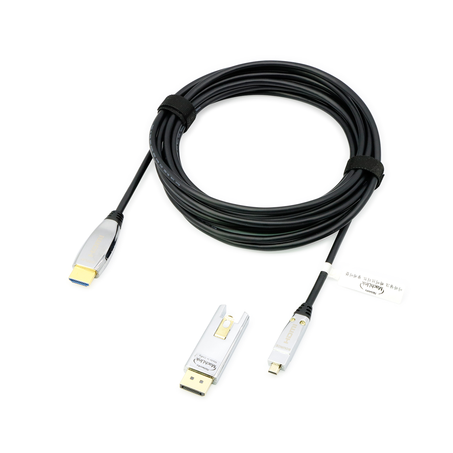 마하링크 하이브리드 광 Ultra DP v1.2 to HDMI 케이블 (ML-A8DP100, 100m)_이미지