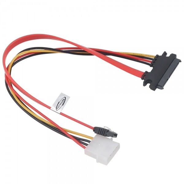 강원전자 NETmate NM-SAT01 SATA 22핀 to SATA+IDE 4핀 케이블