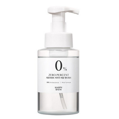 해피바스 제로퍼센트 저자극 버블 핸드워시 500ml (2개)_이미지