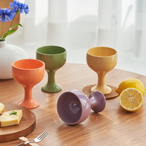 ㅤ다피 도자기 팔레트 막걸리 고블렛잔 (1개)_이미지