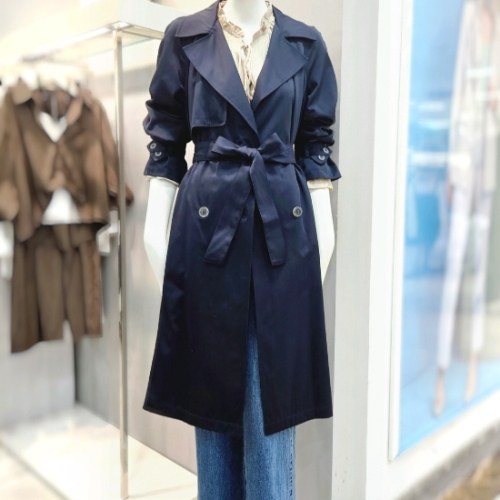 바바패션 더틸버리 와이드 칼라 더블 트렌치코트TP3M0TC01WDG