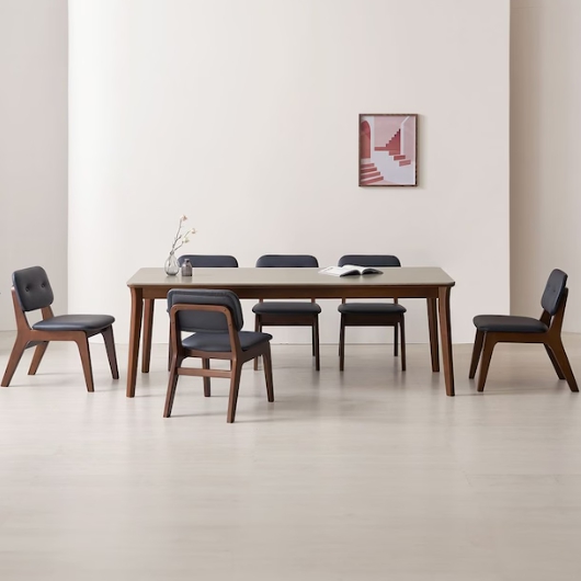 라로퍼니처 롤랑 포세린 통세라믹 낮은 식탁 1900 (의자6개)