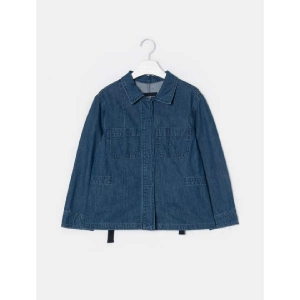  빈폴레이디스 네이비 크롭트 데님 트러커 재킷_BF9639U01R