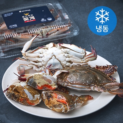 (주)백화 바다미식회 살이 꽉찬 국산 통암꽃게 중 3~4미 700g (1개)_이미지