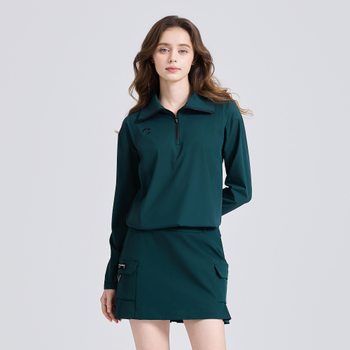 챌린저 컨트라스트 와이드 카라 반집업 우븐탑 CHE3WWT5952DN_이미지