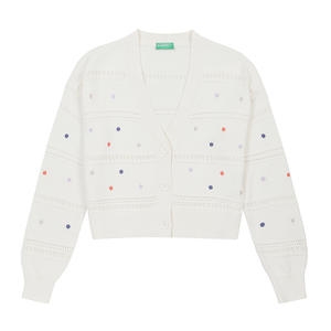 베네통 Flower crop cardigan 10C1E604W0R2 S_이미지