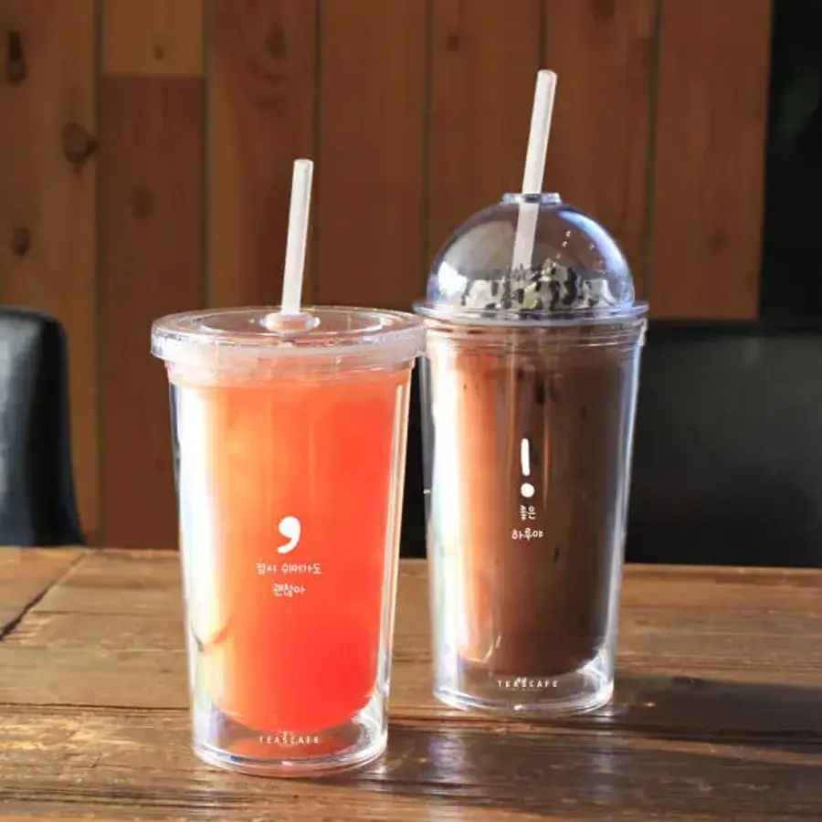 티스카페 데일리 메시지 아이스 콜드컵 돔 530ml