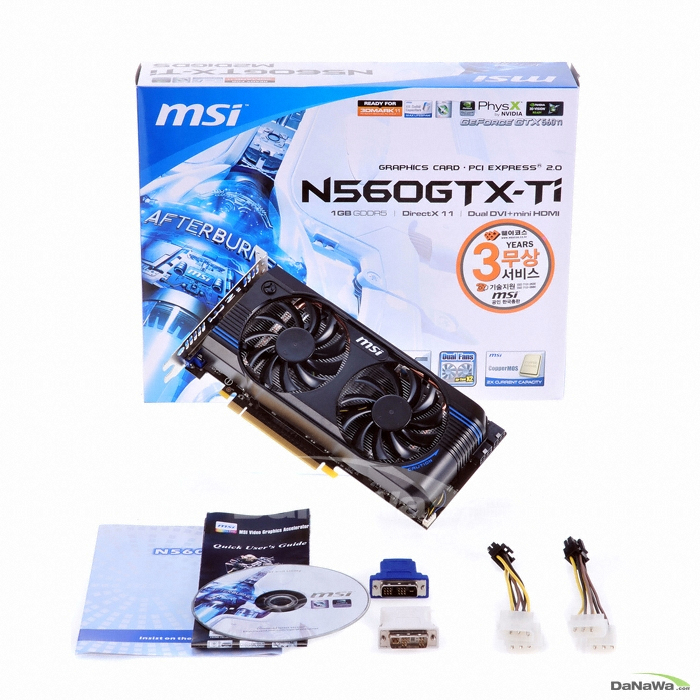 MSI ������ GTX560 Ti N560GTX-Ti OC D5 1GB �Ƹ� 2X