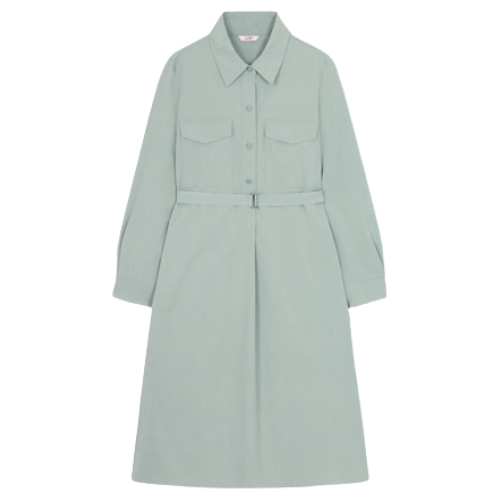 리스트 벨티드 반버튼 셔츠 원피스 TWWOPN52030